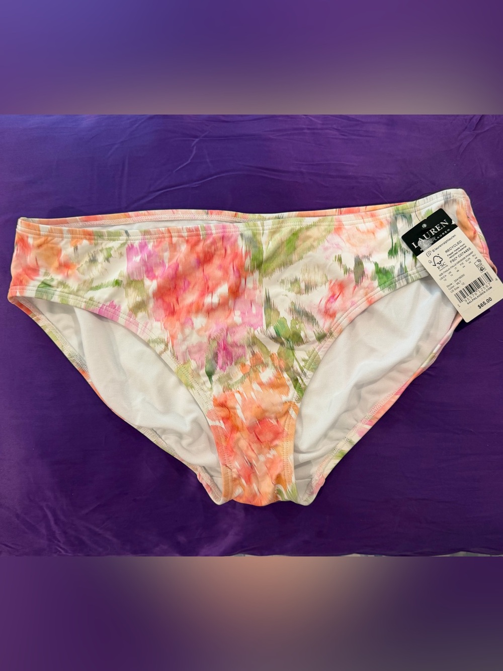 Ralph Lauren Floral Watercolor Bikini Bottom NWT